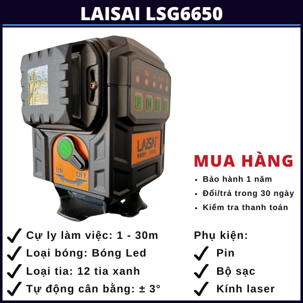 may-laser-laisai-lsg6650-12-tia-xanh